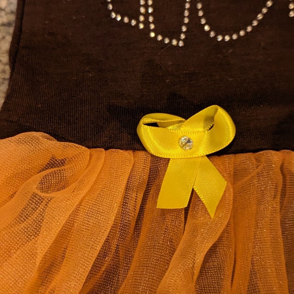 Thanksgiving Baby Girl Tutu Dress Studs Gobble Til You Wobble New 3-6M - Picture 4 of 8